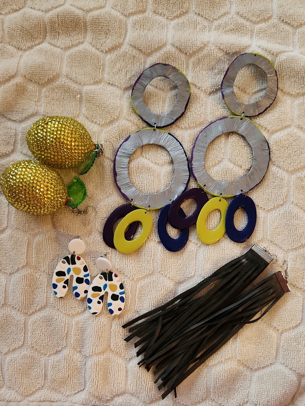 Pop Art Maximalism Statement Large Earrings Set
